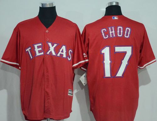 Rangers #17 Shin-Soo Choo Red New Cool Base Stitched MLB Jersey - Click Image to Close